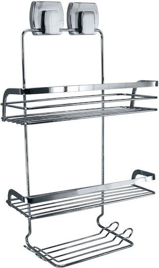 Kleine Wolke Levana An der Wand montiert Badezimmerregal Metallisch mit 3 Regalböden 26x12.5x42.3cm Silber Kleine Wolke Levana An der Wand montiert Badezimmerregal Metallisch mit 3 Regalböden 26x12.5x42.3cm Silber