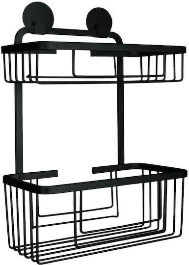 Kleine Wolke Rocco An der Wand montierte Badezimmerregale Metallisch mit 2 Regalen 26x13.5x35.5cm Kleine Wolke Rocco An der Wand montierte Badezimmerregale Metallisch mit 2 Regalen 26x13.5x35.5cm