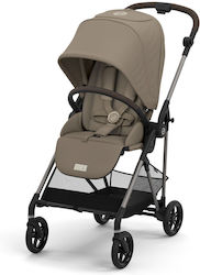 Cybex Melio Adjustable Baby Stroller Suitable for Newborn Seashell Beige 5.9kg