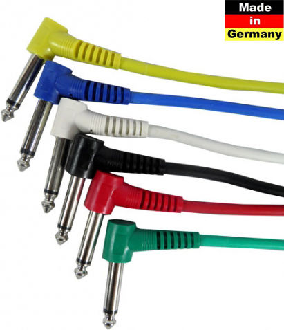 Schulz Kabel Cable 6.3mm male - 6.3mm male 0.15m Multicolour 6pcs (PCF15)