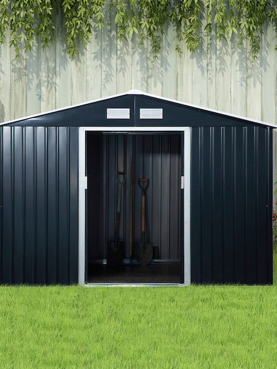 Metallic Garden Shed with Air Vents L2.77xW1.95xH1.92m