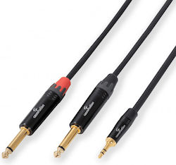 Soundsation Wiremaster Mini 2x 6.3mm male - 3.5mm male 3m