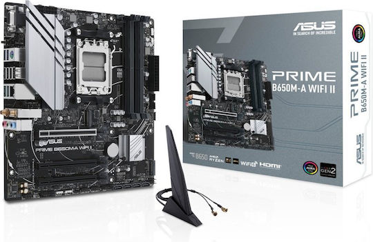 Asus Prime B650M-A WIFI II Motherboard Micro ATX με AMD AM5 Socket 90MB1EG0-M0EAY0