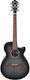 Ibanez Semi-Akustik Gitarre AEG70-TCH Ausschnitt Holzkohle