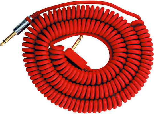Vox Vintage Coil Cable 6.3mm male - 6.3mm male 9m Red (VCC-90RD)