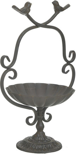 Inart Διακοσμητική Πιατέλα Μεταλλική Καφέ 24x17x35εκ. Inart Διακοσμητική Πιατέλα Μεταλλική Καφέ 24x17x35εκ.