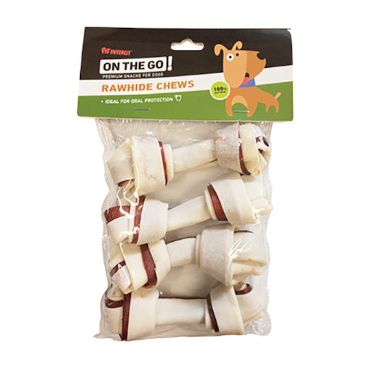 Pet Interest On The Go Bone Knot for Dogs Natural 10.5cm 4pcs