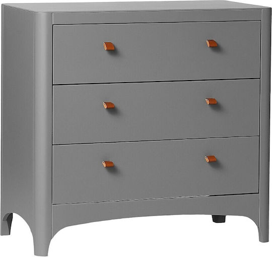 Бебешка гардероб с 3 чекмеджета Сив 50x94x