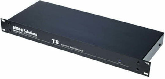 Midi Solutions Midi Interface T8 Thru V2 Μαύρο
