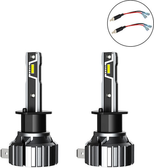 NovSight Lamps Car H1 LED 6500K Cold White 12V 50W 2pcs