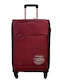 Diplomat The Athens Collection 6040 Large Travel Suitcase Fabric Burgundy with 4 Wheels Height 78cm ZC6040