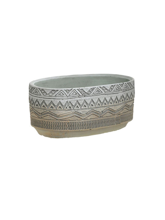 Inart Übertopf Beton Gray 25x15x11εκ.