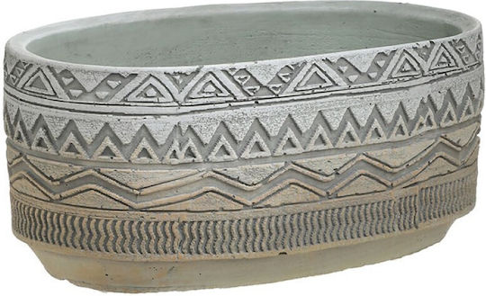 Inart Саксия Бетон Сив 25x15x11εκ.
