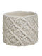 Inart Planter Concrete Beige 15x15x13cm.
