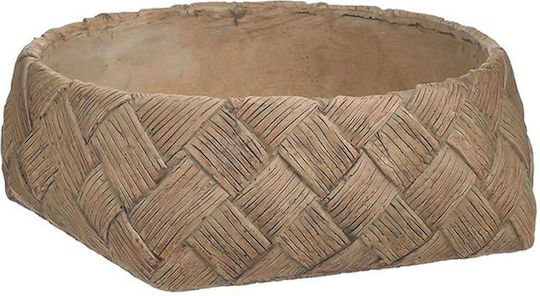 Inart Саксия Бетон Бежов 23x23x9εκ.
