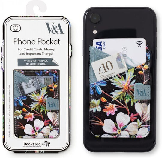 IF Αυτοκόλλητη Θήκη Καρτών Bookaroo Black Floral