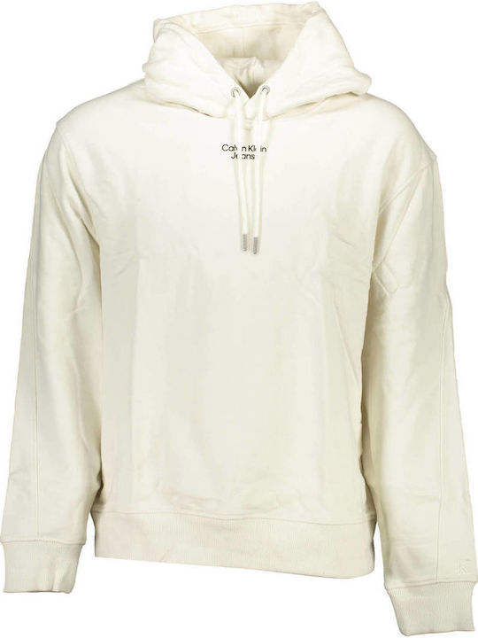 Calvin Klein Sweatshirt with Hood White