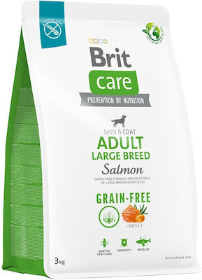 Brit Care Skin & Coat Adult Large 3kg Trockenfutter für erwachsene Hunde großer Rassen mit Kartoffeln und Lachs