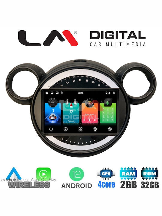 LM Digital Ηχοσύστημα Αυτοκινήτου για Mini Clubman / Countryman / Paceman / Cooper R55 / R60 / R61 / R56 / R57 (Bluetooth/USB/WiFi/GPS/Apple-Carplay/Android-Auto) με Οθόνη Αφής 9"