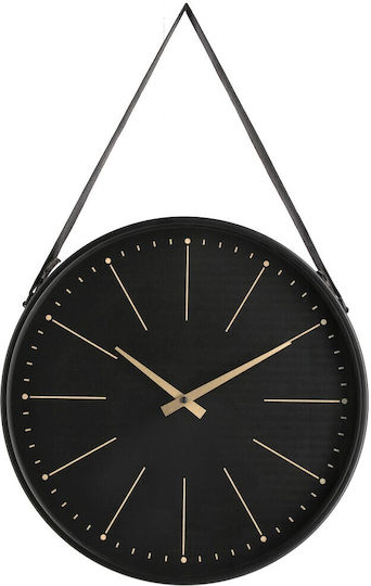 Bizzotto Timely Wall Clock Wooden Black 40x66cm