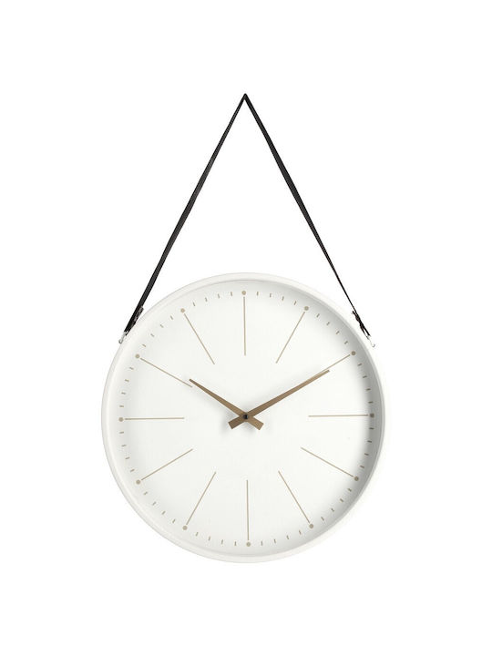 Bizzotto Timely Wall Clock Wooden Λευκό 40cm