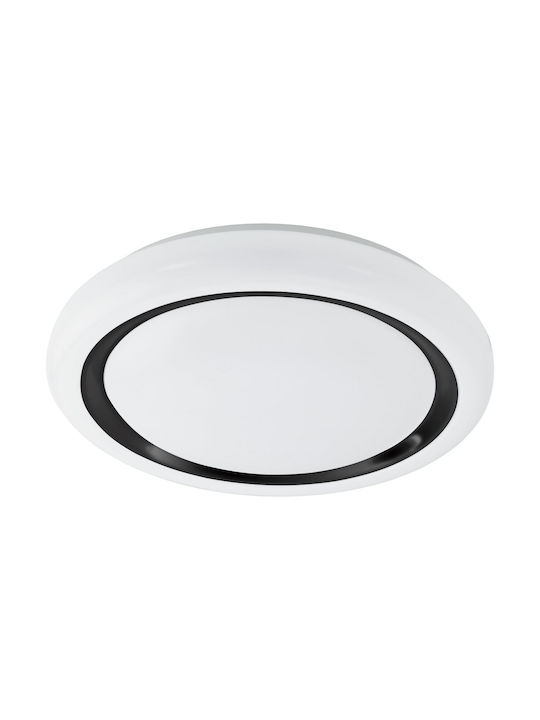 Eglo Capasso Κλασική Μεταλλική Πλαφονιέρα Οροφής με Ενσωματωμένο LED σε Λευκό χρώμα 48cm