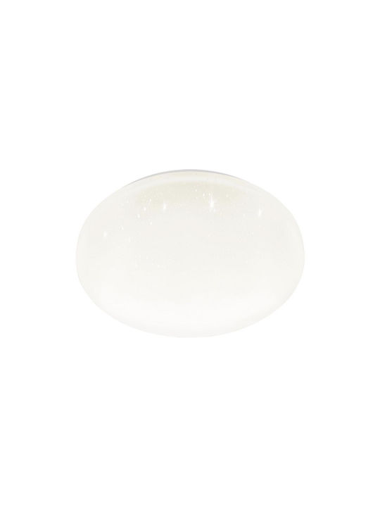 Eglo Frania Κλασική Μεταλλική Πλαφονιέρα Οροφής με Ενσωματωμένο LED σε Λευκό χρώμα 31cm