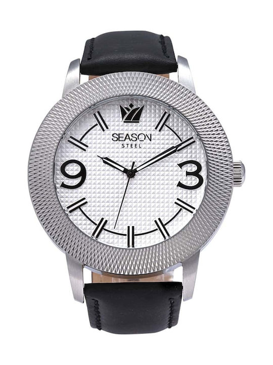Season Time Ρολόι Μπαταρίας με Δερμάτινο Λουράκι Season Time Ρολόι Μπαταρίας με Δερμάτινο Λουράκι