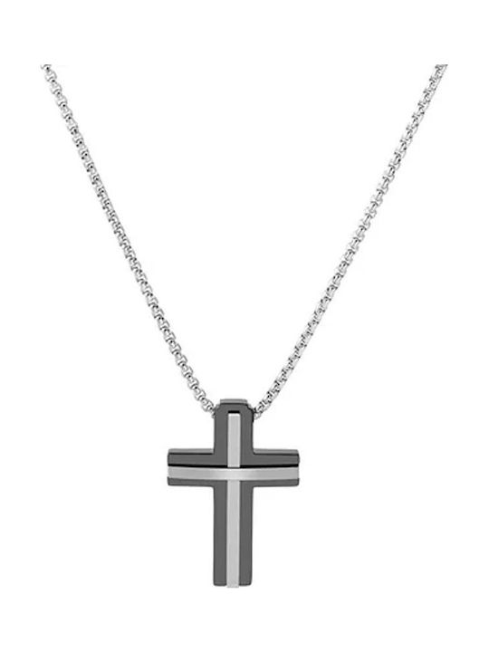 U.S. Polo Assn. Herren Kreuz aus Stahl mit Kette