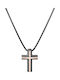 U.S. Polo Assn. Schwarz Herren Kreuz aus Vergoldetem Stahl mit Kette Zephyr