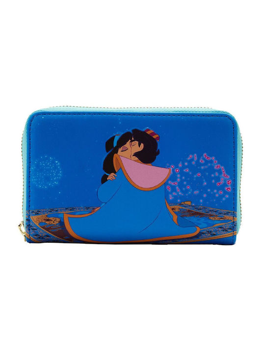 Loungefly Aladdin Jasmine Παιδικό Πορτοφόλι με Φερμουάρ για Κορίτσι Μπλε WDWA2341