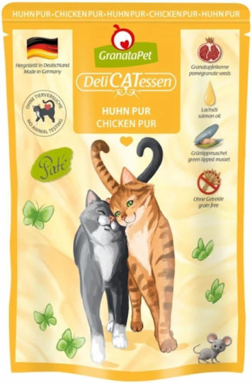 Granata Pet Foods Delicatessen Wet Food for Cats in Pouches with Chicken Grain-Free 85gr