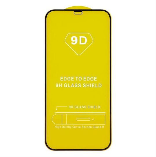 9D Full Face Tempered Glass Μαύρο (iPhone 12 Pro Max)