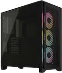 Corsair 4000D RGB Airflow Gaming Midi Tower Κουτί Υπολογιστή με Πλαϊνό Παράθυρο Μαύρο