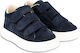 Babywalker Baptism Leather Sneakers Navy Blue