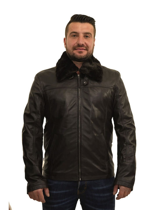 Men's Leather Jacket Ice - Brown