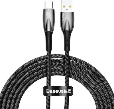 Baseus Glimmer Braided USB 2.0 Cable USB-C male - USB-C male 100W Black 2m (CADH000501)