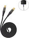 KLGO S-56 Braided USB 2.0 Cable USB-C male - USB-C 66W PD Μαύρο 1m