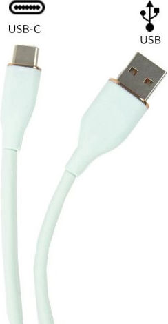 USB 2.0 Cable USB-C male - USB-A 66W Πράσινο 1m VB04418610