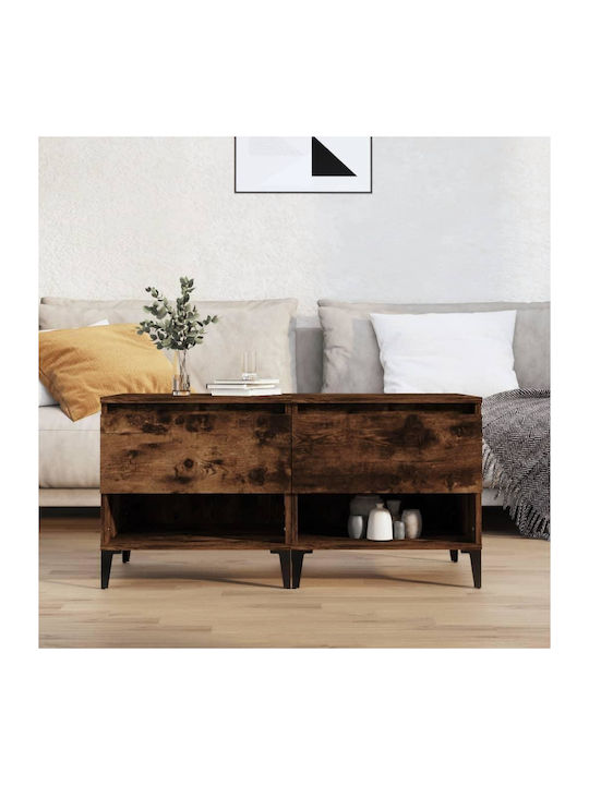 Rectangular Wooden Zigon Tables Oak L50xW46xH50cm