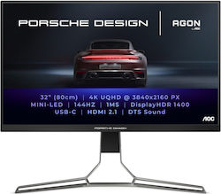 AOC PD32M Porsche Design IPS HDR Monitor de jocuri 31.5" 4K 3840x2160 144Hz cu Timp de Răspuns 1ms GTG