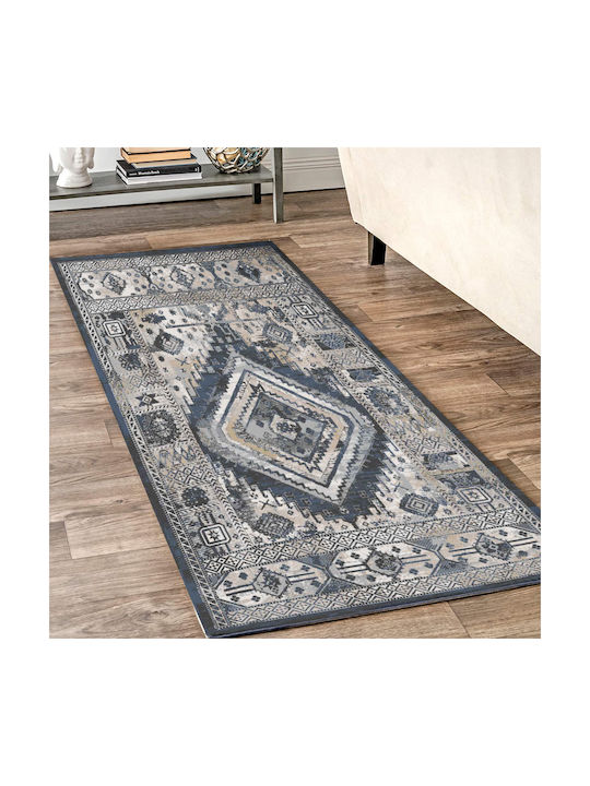 Saray Home Indris Σετ Μοντέρνα Χαλιά Κρεβατοκάμαρας Μπλε / Μπεζ IDR03-SET 3τμχ