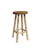 Stool Bar Wooden Brown 35x35x72cm