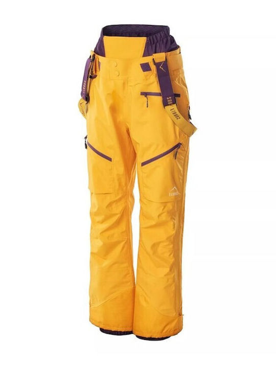 Elbrus Svean 92800439262 Women's Dungarees for Ski & Snowboard Yellow
