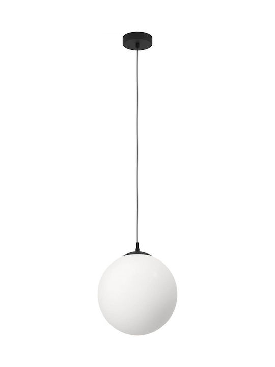 Eglo Rondo Μοντέρνο Κρεμαστό Φωτιστικό Μονόφωτο Μπάλα με Ντουί E27 σε Λευκό Χρώμα