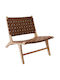 Felipe Armchair from Leatherette Brown 65x78x68cm