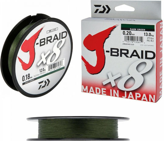 Daiwa J-Braid Χ8 Fishing Filament 150m / 0.13mm