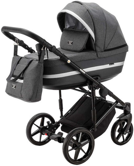 Adamex Rimini Verstellbar 3 in 1 Baby Kinderwagen Geeignet für Neugeborene Gray 12.5kg