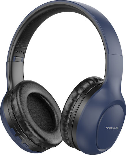 Borofone Fără fir Bluetooth On Ear Căști cu 20 ore de Funcționare Albastru marin