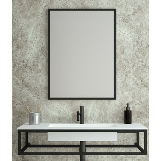 Savvopoulos X-Rail I Blat cu Lavoar & Oglindă L61xW51xH20cm Negru